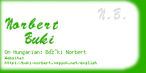norbert buki business card